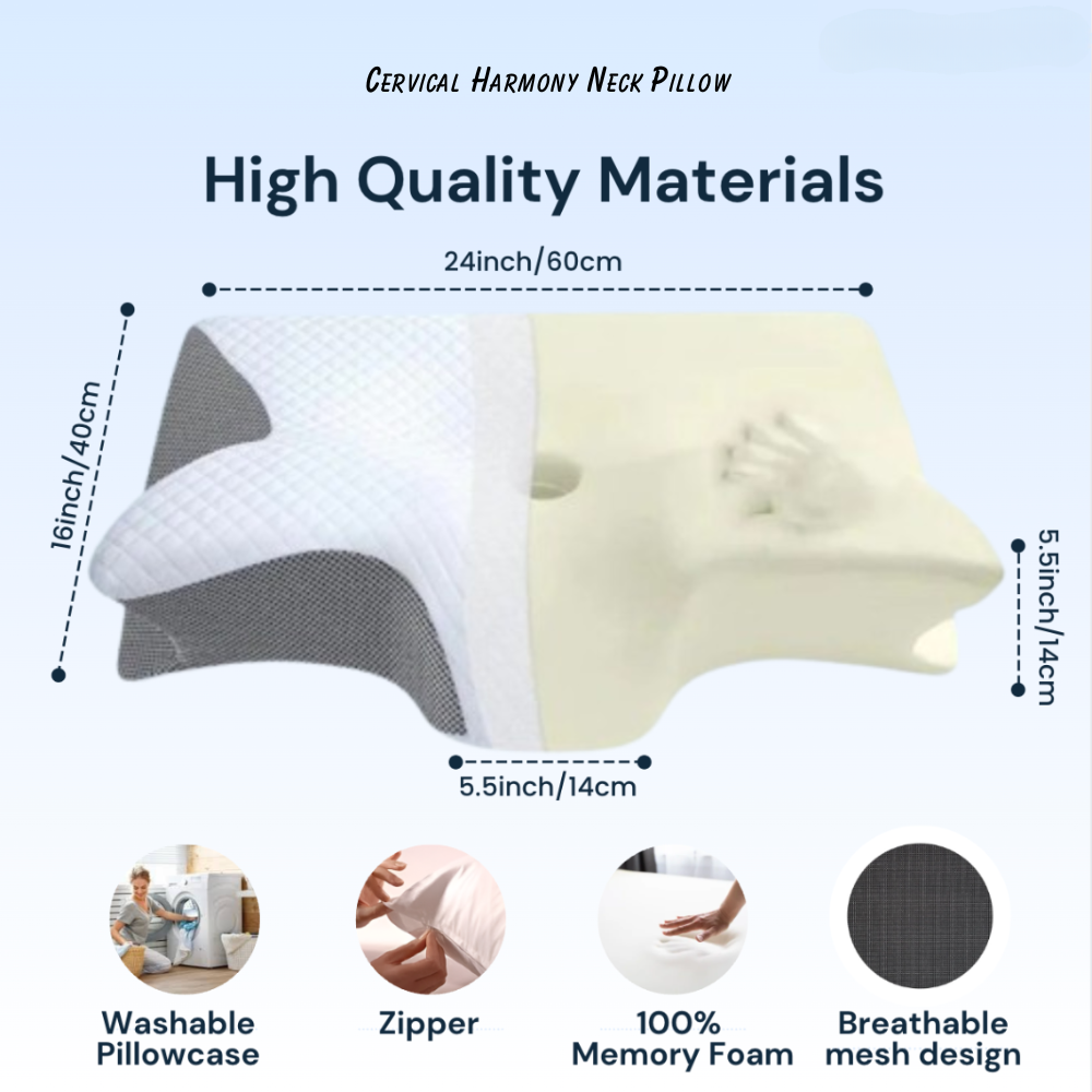 Cervical Harmony Neck Pillow - Restorative Sleep Redefined