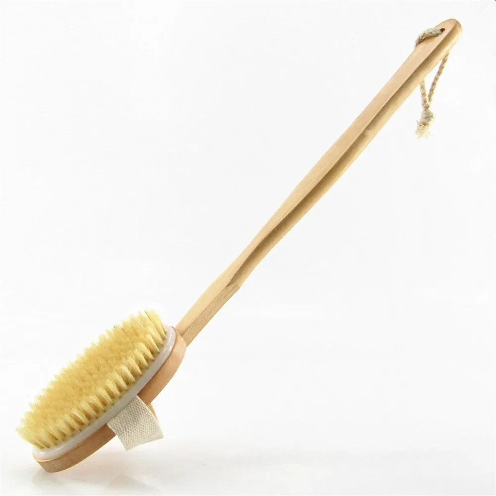 Wooden Detachable Long Handle Bath Brush
