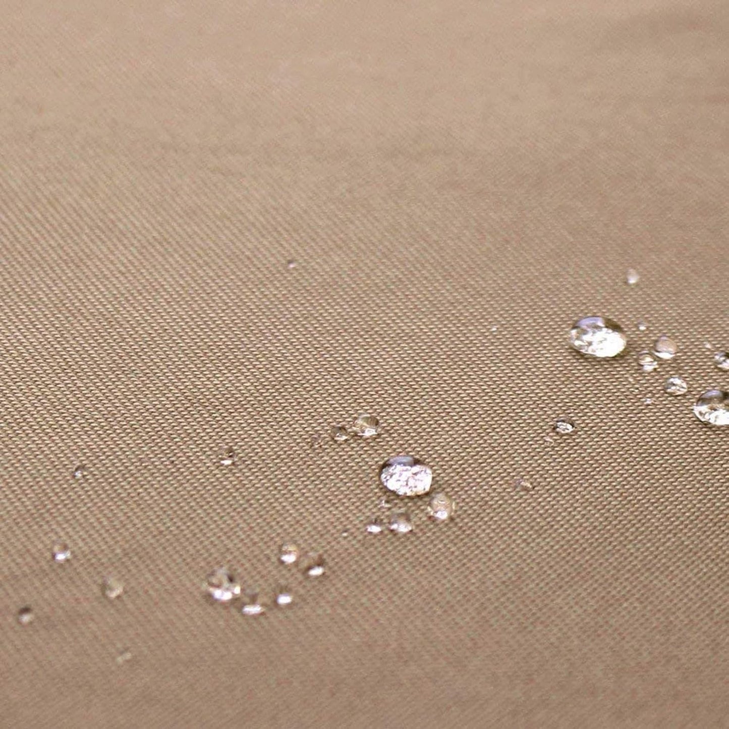 Water beaded up on he fabric