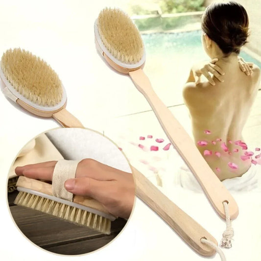 Wooden Detachable Long Handle Bath Brush