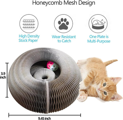 360° Cat Scratcher Toy with Ball Track