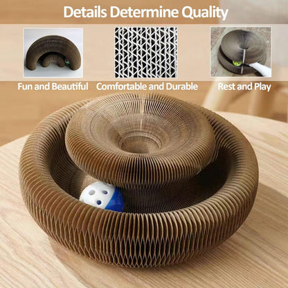 360° Cat Scratcher Toy with Ball Track