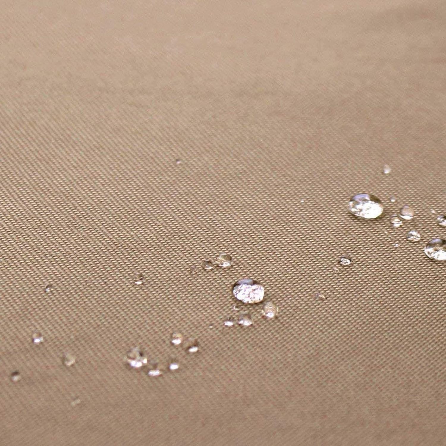 Water beaded up on he fabric